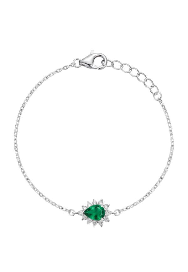 Latelita Phillippa Bracelet Emerald Silver