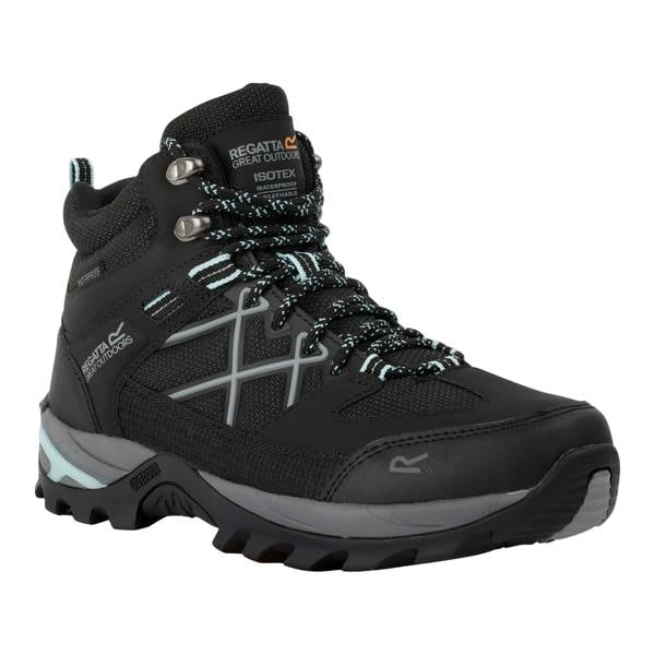 Regatta Womens/Ladies Samaris III Walking Boots - Black/Bleached Aqua