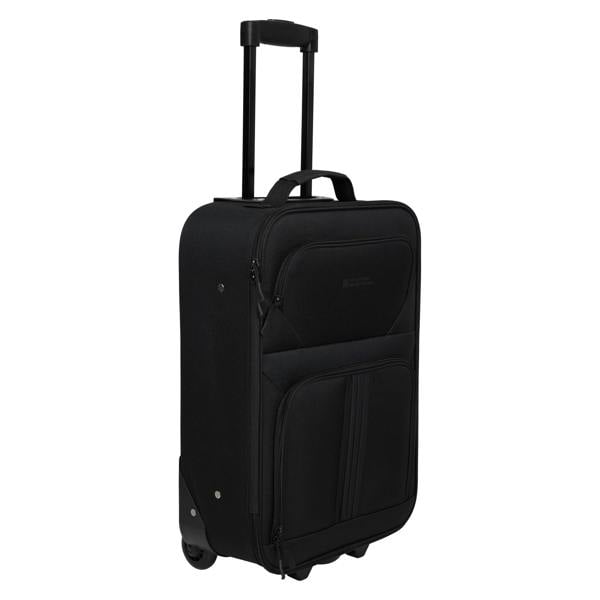 Mountain Warehouse Essentials 2 Wheeled Suitcase - Jet Black - 