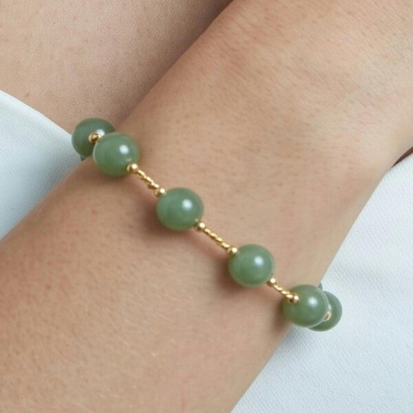 Uchi & Soto Enso Round Jade Bead Bracelet