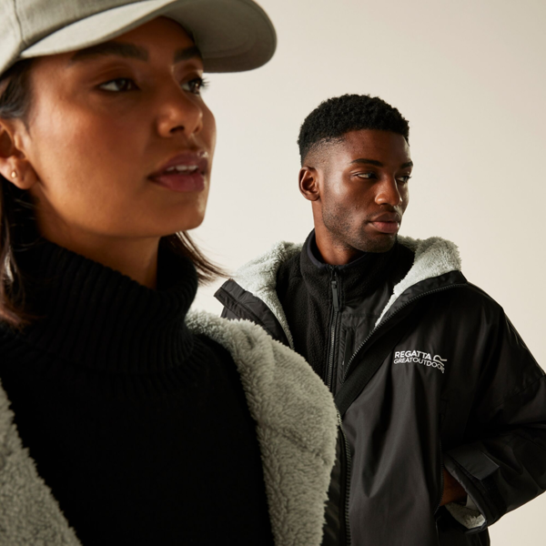 Regatta Unisex Adult Waterproof Fleece Lined Changing Robe - Black