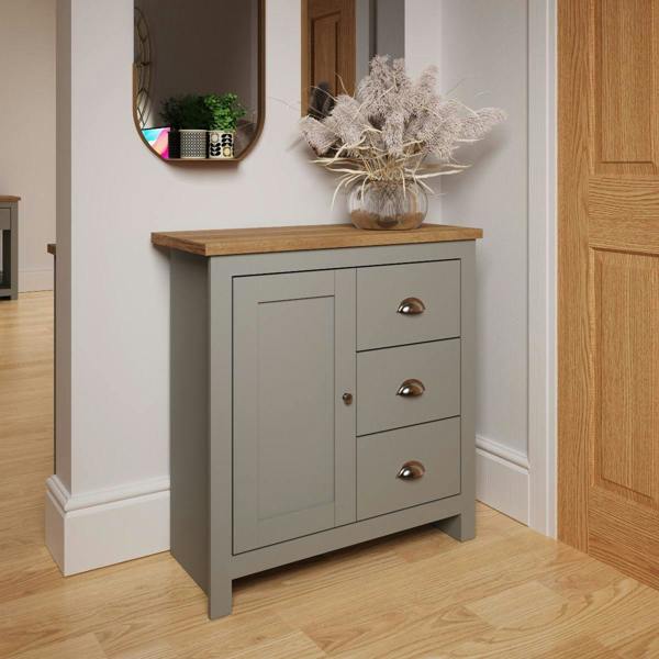 Timber Art Design Lisbon 1 Door 3 Drawer Storage Cabinet Sideboard