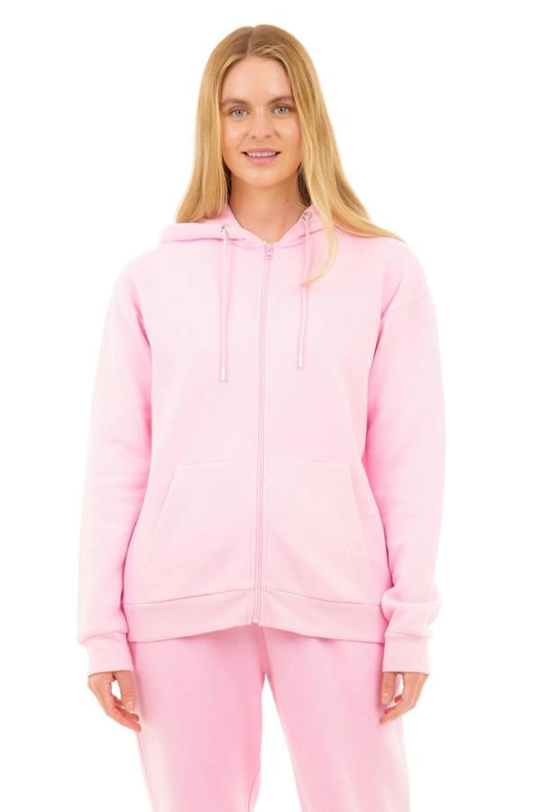 Smart Living Women's Stylish Zip-Up Hoodie with Pockets - Cozy Casual Wear - Pink