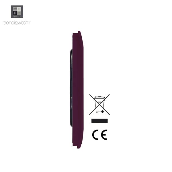 Trendi Switch Single Blanking Plate in Plum Purple