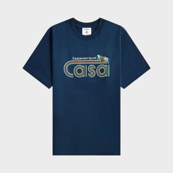 Casablanca Equipement Sportif Screen Printed T-Shirt Navy