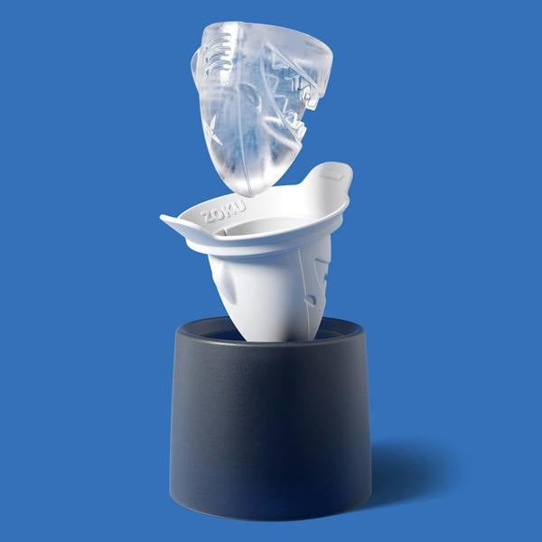 Zoku Shark Ice Moulds - Set of 2 Fun Silicone Reusable Large Ice Makers