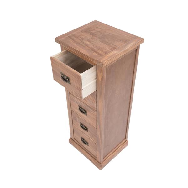 Cabinet Bits Tirolo 5 Drawer Narrow Chest of Drawers Bras Drop Handle