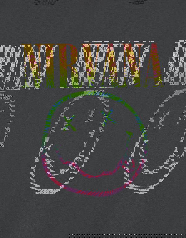 Nirvana Unisex Kids Black Rainbow Short Sleeved T-Shirt