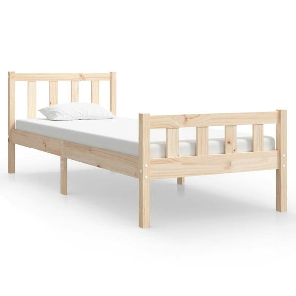 Berkfield Bed Frame Solid Wood 90x190 cm Single