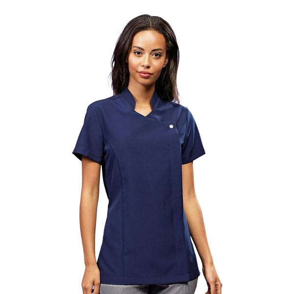 Premier Ladies/Womens *Blossom* Tunic / Health Beauty & Spa / Workwear (Pack of 2) - Navy