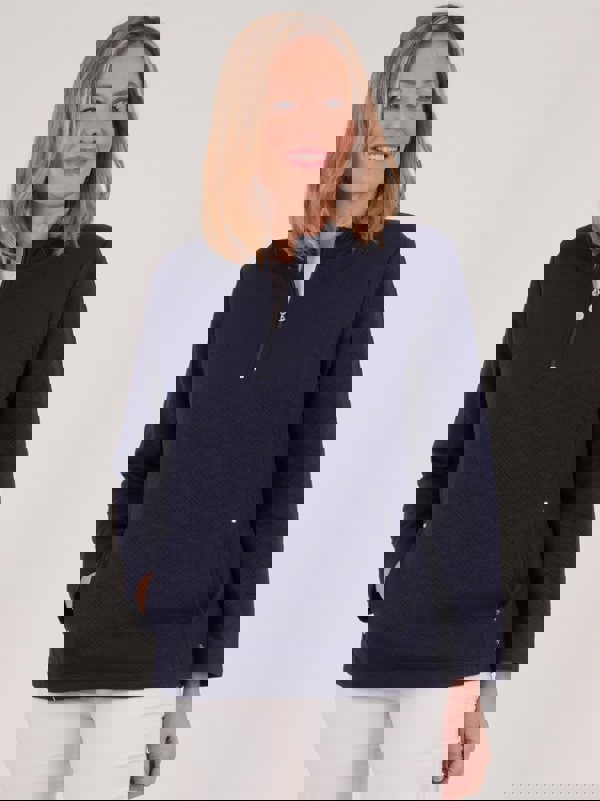 PennyPlain Quilt 1/2 Zip Top - Navy