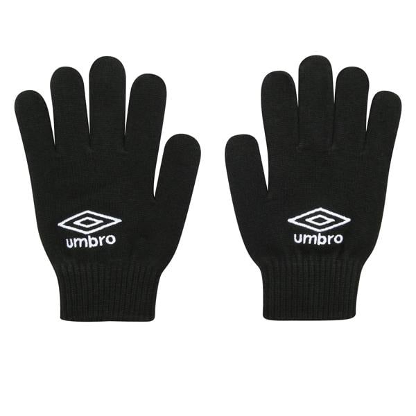 Umbro Childrens/Kids Knitted Winter Gloves - Black - 