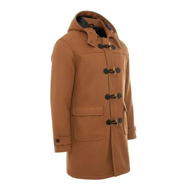 TruClothing Men's Classic Toggle Fastener Hooded Duffle Coat