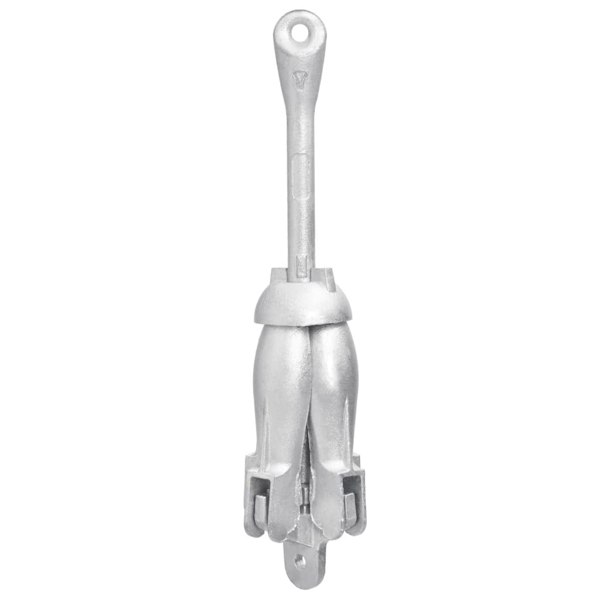 Berkfield Folding Anchor with Rope Silver 3.2 kg Malleable Iron