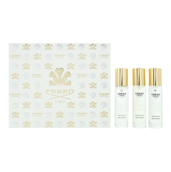 Creed 3 Piece Gift Set: Aventus Eau de Parfum 10ml - Green Irish Tweed Eau de Parfum 10ml - Silver Mountain Water Eau de Parfum 10ml