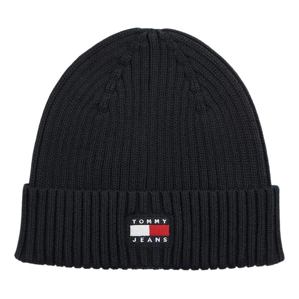 Tommy Jeans Unisex Adult Core Logo Knitted Beanie - Dark Navy - 