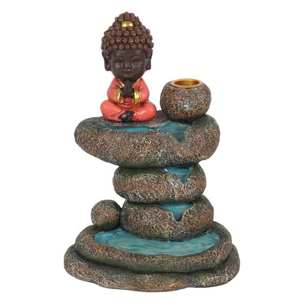 Serano Red Buddha and Rock Pond Backflow Incense Burner