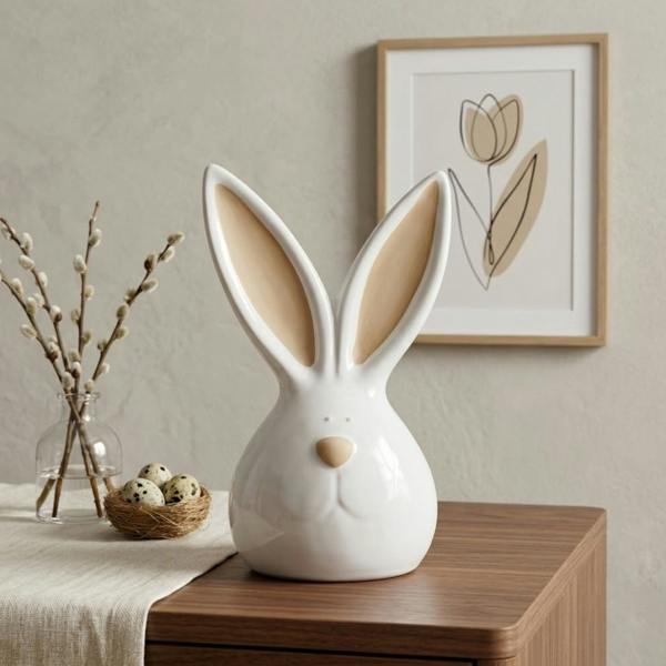 Garden Greatness Springtime Large Bunny Head Ornament