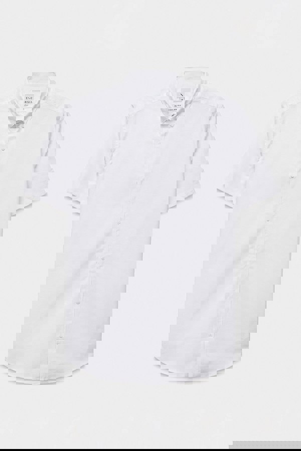 ENORSIA Mens Solid Short Sleeve Shirt