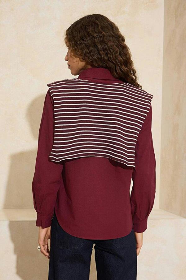WOVCOR Oversize Shirt with Tie Collar