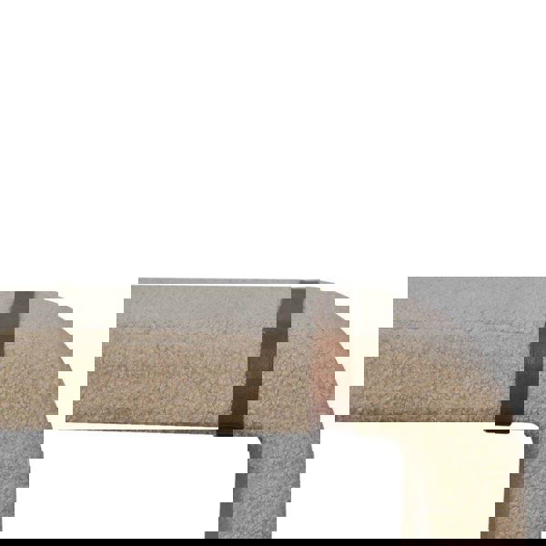 Artisan Furniture Solid Wood Boucle Leather Strap Bench