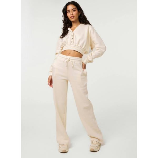 Pink Vanilla Fleece Lined Cropped Hoodie