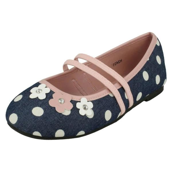 Spot On Girls Spot On Flat Floral Ballerina Shoes