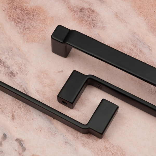 Handle & Home Matt Black Square D Handles
