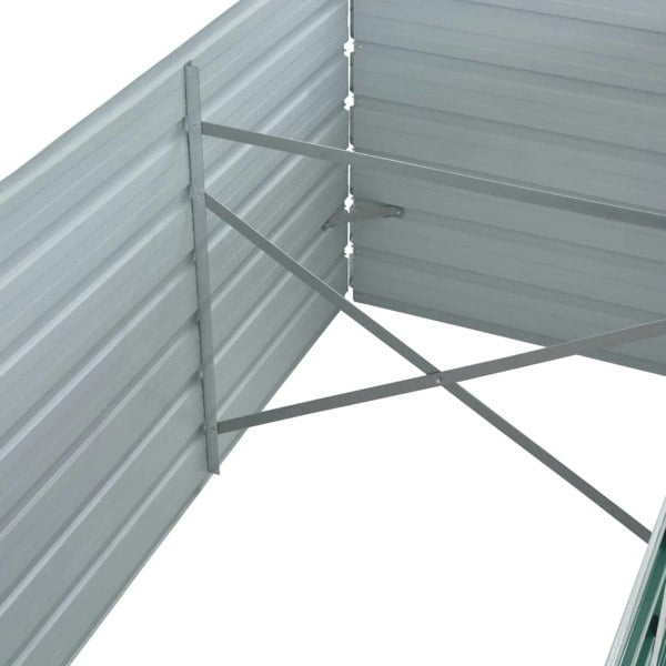 Berkfield Garden Raised Bed Galvanised Steel 240x80x45 cm Green