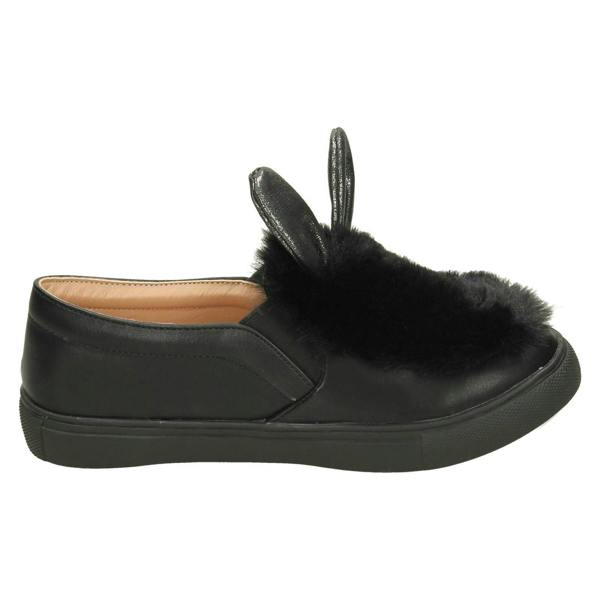 Spot On Girls Spot On Fur & Glitter Bunny Ear Shoes