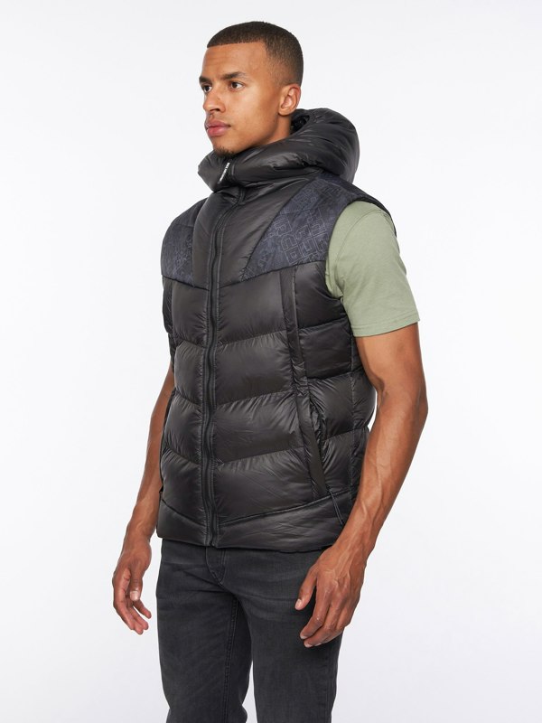 Duck and Cover Rierson Hooded Gilet Black