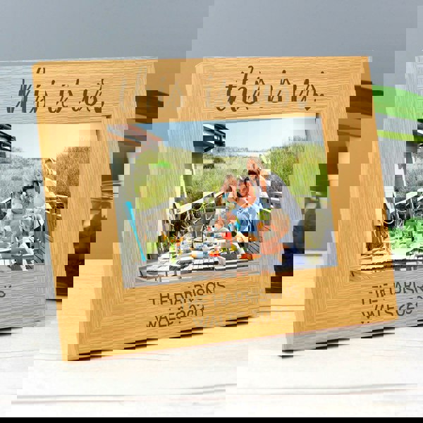 Personalised Memento Company Personalised 'This Is Us' 6x4 Landscape Wooden Photo Frame