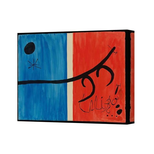 Benjamin Tate Design Abstract Canvas Wall Art Blue and Red Split Modern Painting