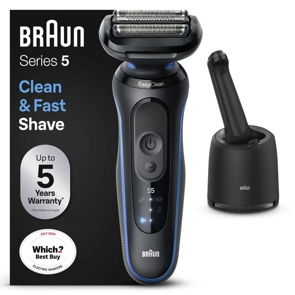 Braun Electric Shaver, Series 5, With SmartCare Center, 52-B7000cc - Blue