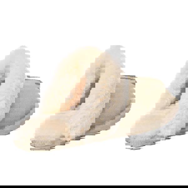 EverAu Womens/Ladies Cow Suede Slippers - Sand - 