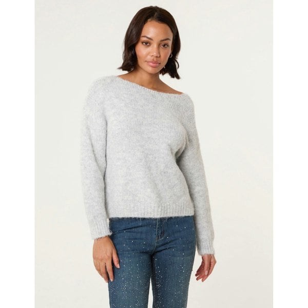 Blue Vanilla Bow Knit Cardigan