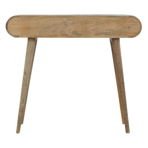 Wyld Haus Florence Oval 2 Drawer Natural Mango Wood Console Table