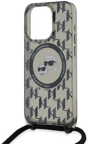 Karl Lagerfeld Karl & Choupette Crossbody Case with MagSafe for iphone 15 Pro 6.1" Black - KLHMP15LHCKCKLCK