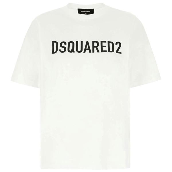 DSQUARED2 Bold Logo Loose Fit White  T-Shirt XS