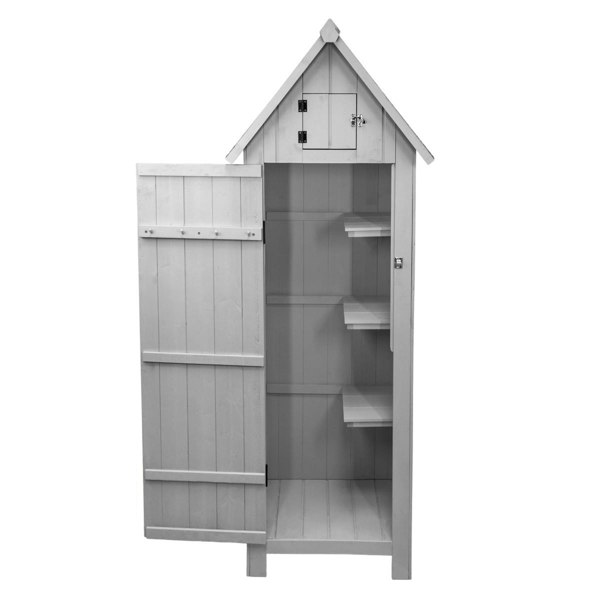 Monstershop Wooden Garden Shed – Light Grey