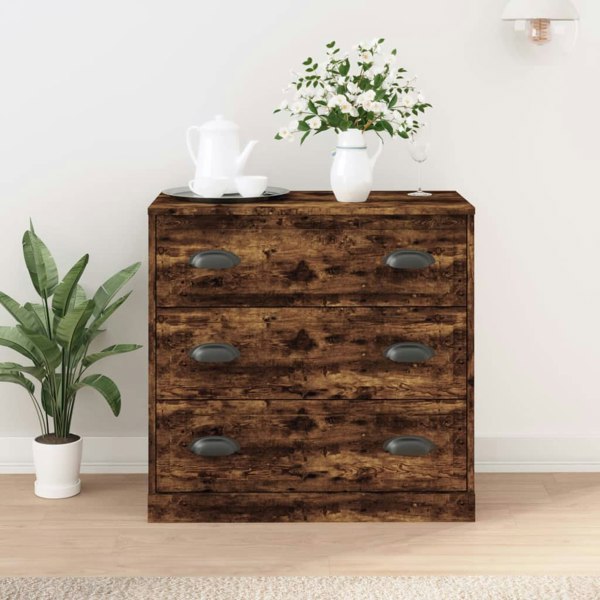 Berkfield Sideboard Smoked Oak 70x35.5x67.5 cm Engineered Wood