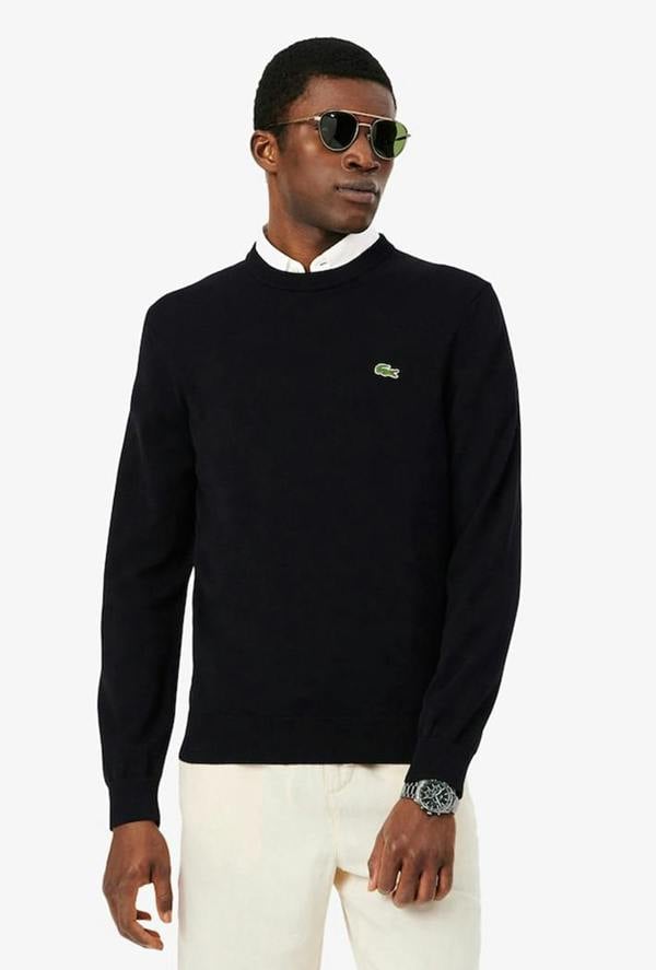 Lacoste Monochrome Crew Neck Cotton Sweatshirt