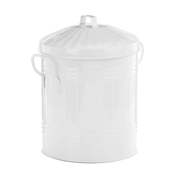 Leecroft Metal Mini Bin White 12 x 10'' - One Colour - 