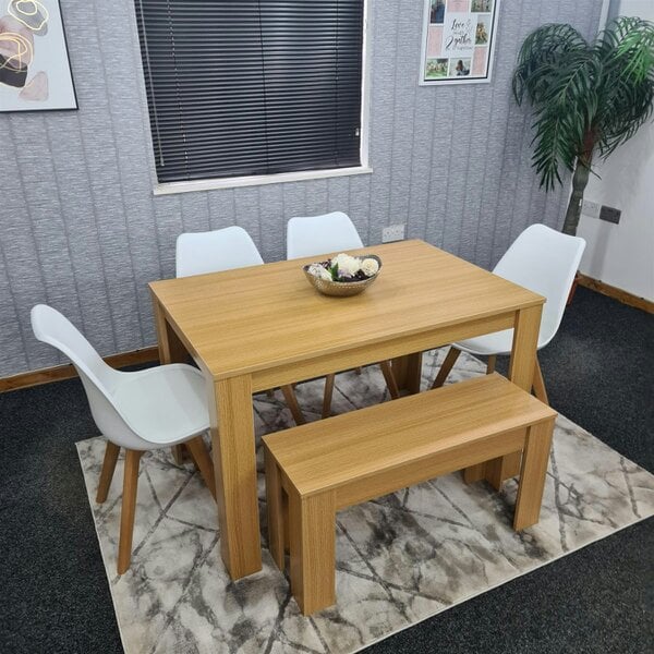 Kosy Koala Dining Table Set with 4 Chairs Dining Room and Kitchen table set of 4, and Bench