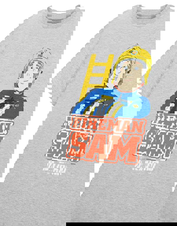 Fireman Sam Boys Grey NO.1 Hero Short Sleeved T-Shirt