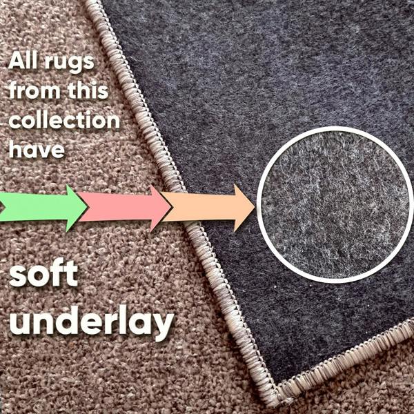 Plain Rug Black Grey Monochrome Soft Carpet Large Small Bedroom Living Room Area Mat