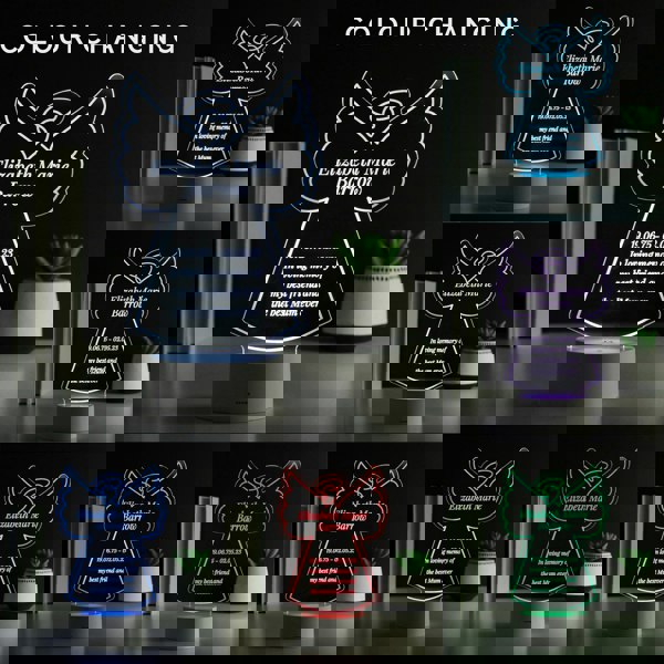 Personalised Memento Company Personalised Free Text Angel Memorial Colour Changing LED Light