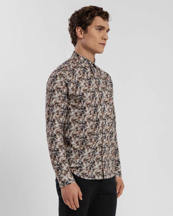 Steel & Jelly Limited Edition Stone Abstract Slim Fit Shirt