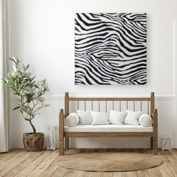 Warren Reed Zebra Texture Pattern Canvas