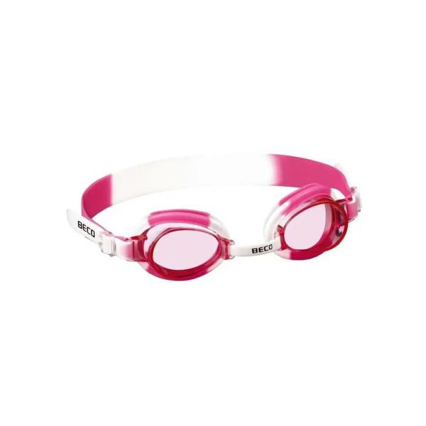 Pink clear Beco Halifax junior goggles with adjustable head-strap